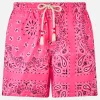 Herren-Badeshorts mit rosa Bandana-Aufdruck