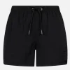 Herren-Badeshorts mit seitlichem Logo und Kontrast