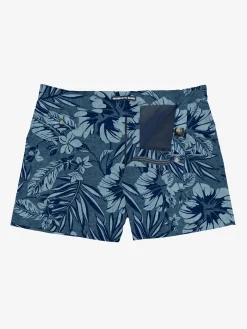 Herren-Badeshorts mit tropischem Aufdruck