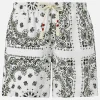 Herren-Badeshorts mit weißem Bandana-Print