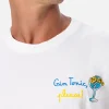Herren-Baumwoll-T-Shirt mit Gin Tonic, bitte! Stickerei