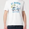 Herren-Baumwoll-T-Shirt mit St. Barth Vespa Friend-Aufdruck | VESPA® SONDEREDITION