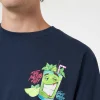 Herren-Baumwoll-T-Shirt mit platziertem Cryptopuppets Mojito-Aufdruck auf Vorder- und Rückseite | CRYPTOPUPPET-SONDERAUSGABE
