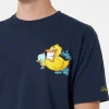 Herren-Baumwoll-T-Shirt mit platziertem Aufdruck „Cryptopuppets Ducky Gin“ auf Vorder- und Rückseite | CRYPTOPUPPET-SONDERAUSGABE