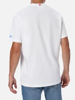Herren-Baumwoll-T-Shirt mit Gin Tonic, bitte! Stickerei