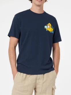 Herren-Baumwoll-T-Shirt mit platziertem Aufdruck „Cryptopuppets Ducky Gin“ auf Vorder- und Rückseite | CRYPTOPUPPET-SONDERAUSGABE