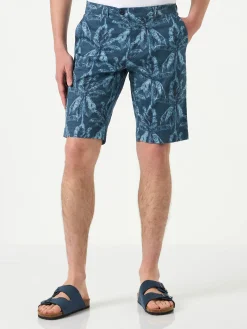 Herren-Bermuda aus Baumwolle mit Palmenprint