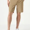 Herren-Bermuda aus beigem Ripstop-Stoff