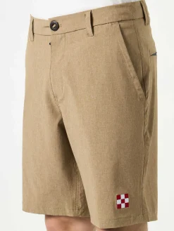 Herren-Bermuda aus beigem Ripstop-Stoff