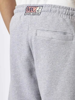 Herren-Bermuda aus grauer Baumwolle