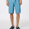 Herren-Bermuda aus Leinen in Denimblau Marseille