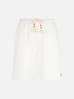 Herren-Bermuda aus weißer Baumwolle