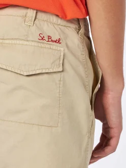 Herren-Bermuda in Beige mit Seitentaschen