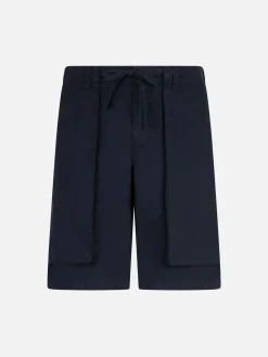 Herren-Bermuda in Blau mit Seitentaschen