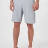 Herren-Bermudashorts aus grauem Melange-Baumwollfleece Randle