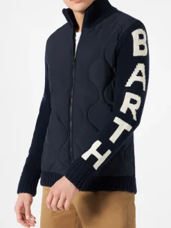 Herrenblaue wattierte Jacke