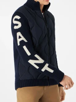 Herrenblaue wattierte Jacke