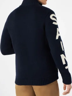Herrenblaue wattierte Jacke