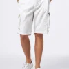 Herren-Cargoshorts aus weißer Baumwolle