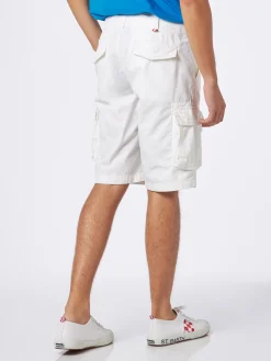 Herren-Cargoshorts aus weißer Baumwolle