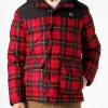 Herren-Daunenjacke mit Schottenkaro und Kapuze