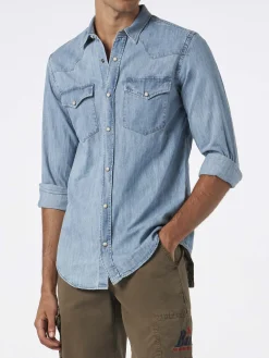 Herrenhemd aus Denim-Baumwolle