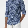 Herren-Hemd Sikelia aus Musselin-Baumwolle mit Paisley-Sterndruck