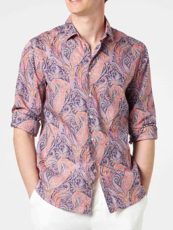 Herren-Hemd Sikelia aus Musselin-Baumwolle mit Paisley-Print | Hergestellt aus Liberty-Stoff