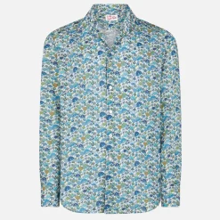 Herren-Hemd Sikelia aus Musselin-Baumwolle mit Pilz-Print | Hergestellt aus Liberty-Stoff