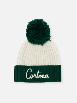 Herrenhut mit Cortina-Stickerei und Bommel