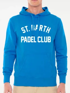 Herren-Kapuzenpullover aus Baumwolle mit St. Barth Padel Club-Aufdruck
