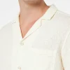 Herren-Leinenhemd Kalea mit Blumenstickerei
