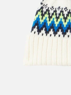 Herrenmütze mit isländischem Jacquard