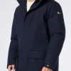 Herren-Parka mit Kapuze in Blau