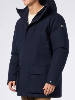 Herren-Parka mit Kapuze in Blau