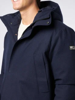 Herren-Parka mit Kapuze in Blau