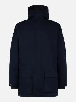 Herren-Parka mit Kapuze in Blau