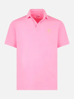 Herrenpolo aus fluorosa Baumwolljersey