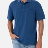 Herren-Poloshirt aus Baumwoll-Piqué in Jeansblau, Beverly Hills