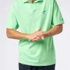 Herren-Poloshirt aus grünem Baumwolljersey