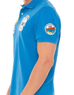 Herren-Poloshirt aus Stretch-Piquet mit Snoopy-Aufnäher | SNOOPY – PEANUTS™ SONDEREDITION