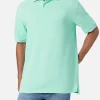 Herren-Poloshirt aus wassergrünem Baumwollpiquet Beverly Hills