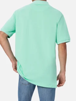 Herren-Poloshirt aus wassergrünem Baumwollpiquet Beverly Hills