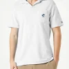 Herren-Poloshirt aus weißem Baumwollfrottee