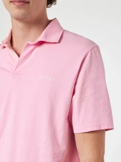 Herren-Poloshirt Brighton aus rosafarbenem Baumwolljersey