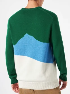Herrenpullover Aspen mit Vintage-Postkartendruck