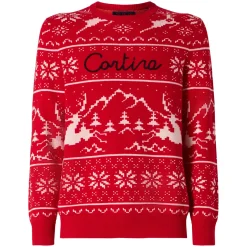 Herrenpullover im norwegischen Stil mit Cortina-Stickerei