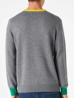 Herrenpullover in Grau mit Daddy's cool Stickerei