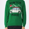 Herrenpullover mit Autoaufdruck