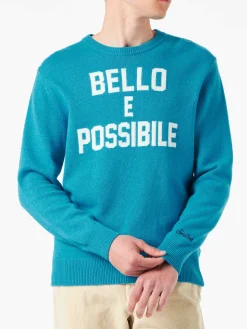 Herrenpullover mit Bello e Possibile-Aufdruck